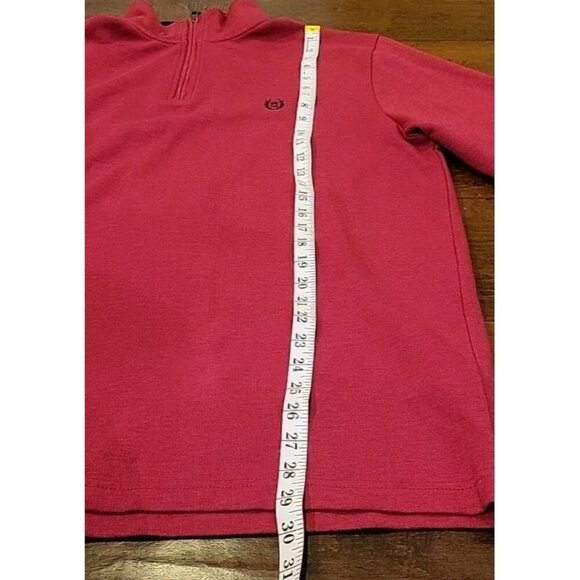 Chaps Sport Red Quarter Zip Pullover Sweatshirt Mens XL Red Heather Long Sleeve - Picture 6 of 11